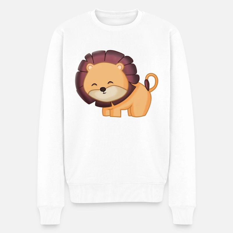 Cute lion - Pull Premium bio Homme - blanc
