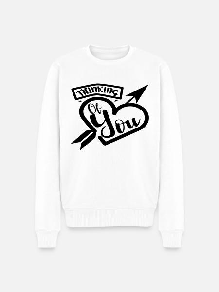 Thinking of you - Men's Premium Organic Jumper - white