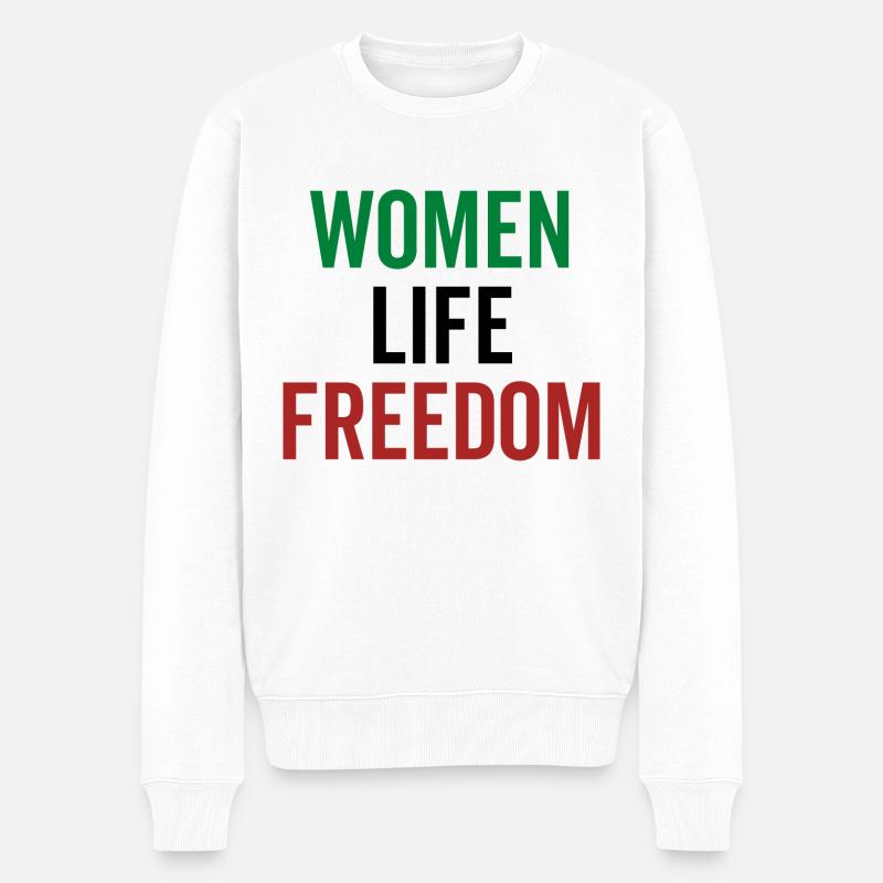femmes vie liberté - Pull Premium bio Homme - blanc