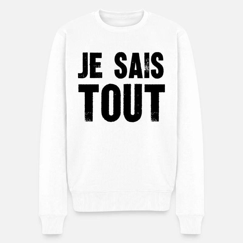 je sais tout - Pull Premium bio Homme - blanc