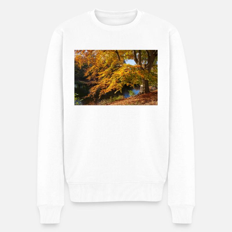 Wallanlagen - Männer Premium Bio Pullover - Weiß