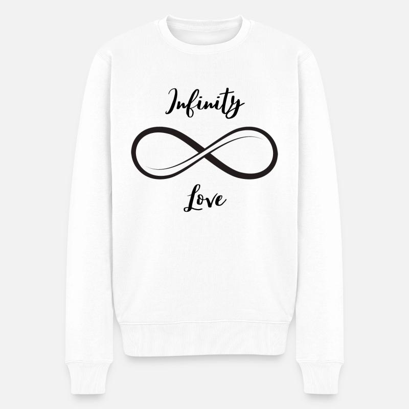 Unendliche Liebe - Unendliche Liebe - Männer Premium Bio Pullover - Weiß