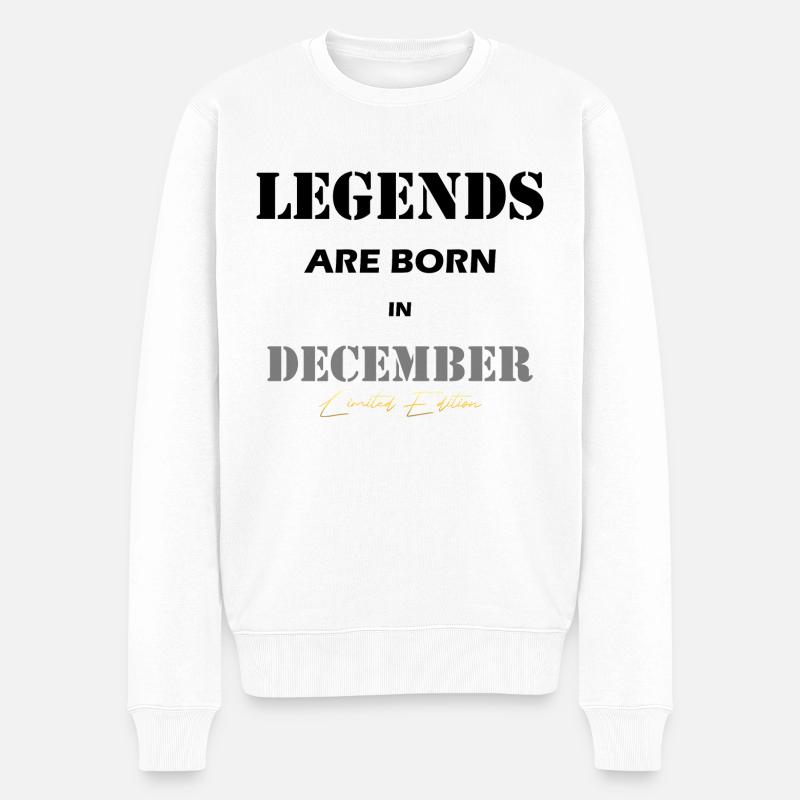 Décembre Legends Gift noir - Pull Premium bio Homme - blanc
