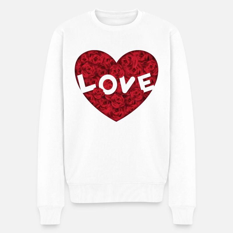 Amour - Pull Premium bio Homme - blanc