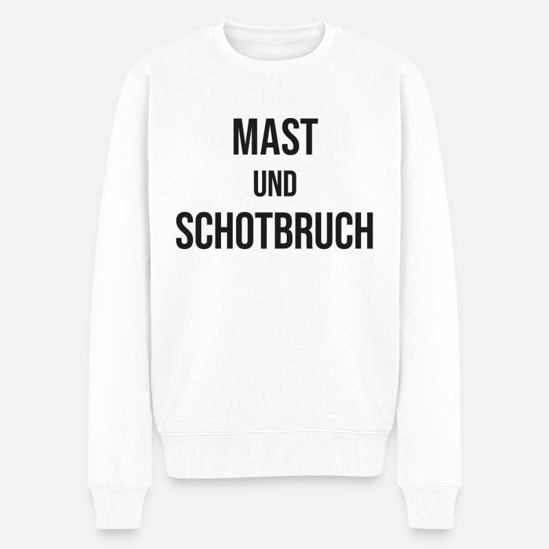 Mast und Schotbruch - Männer Premium Bio Pullover - Weiß