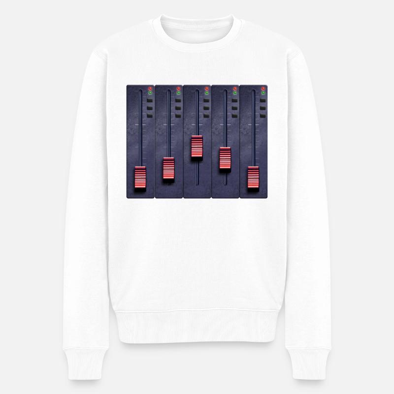 Musik, Musical, Noten - Männer Premium Bio Pullover - Weiß