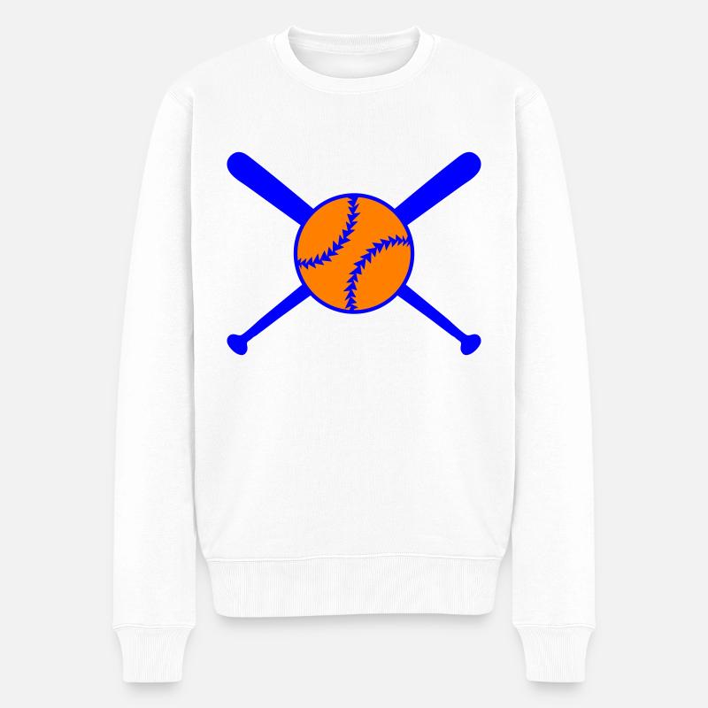 Logo Baseball Sport 002 - Pull Premium bio Homme - blanc