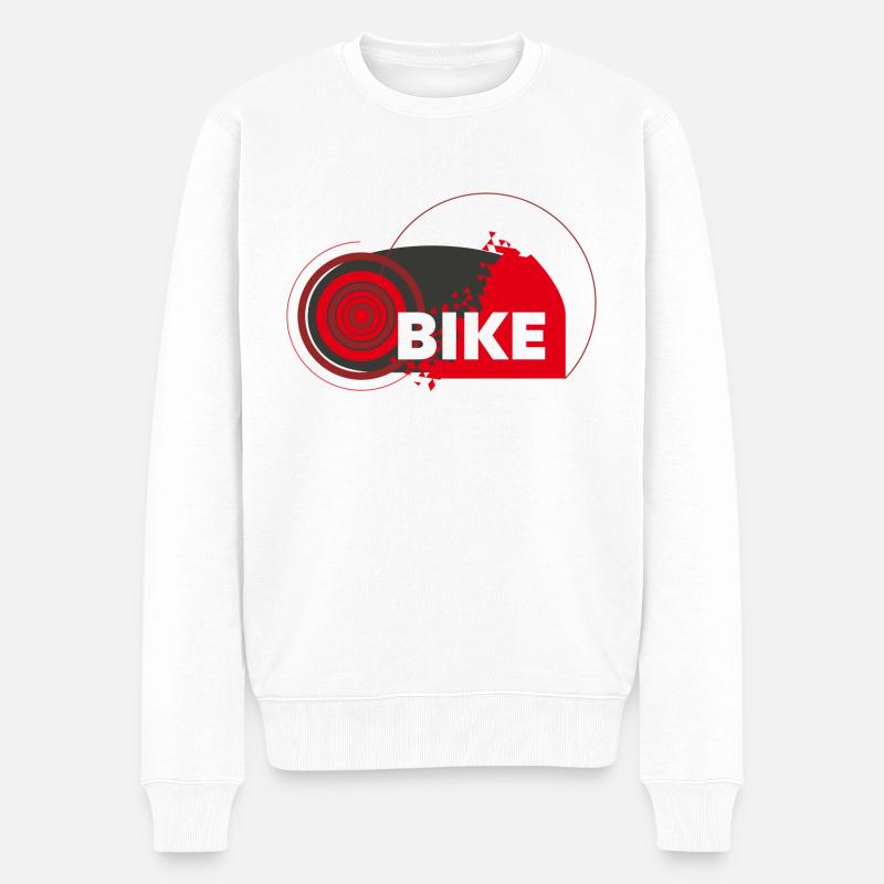 Triathlon bike - Männer Premium Bio Pullover - Weiß