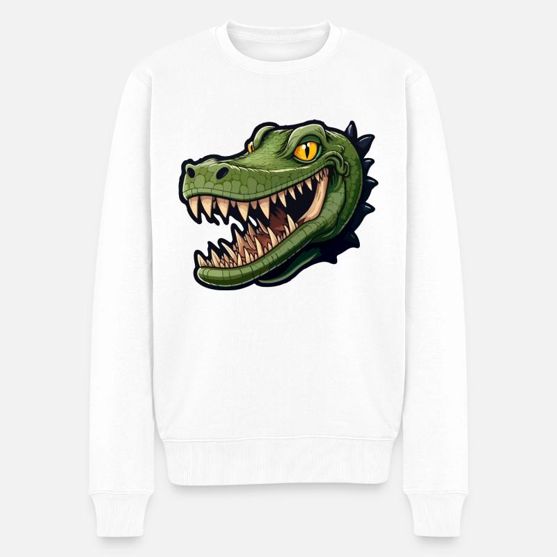 Alligator - Pull Premium bio Homme - blanc