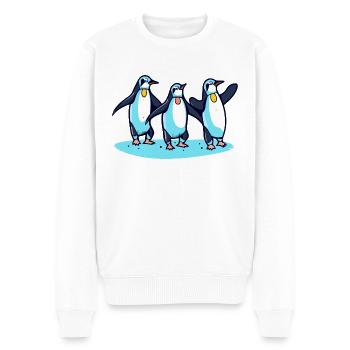 Penguins celebrate - Men's Premium Organic Jumper - white - Front - Thijin (182cm)