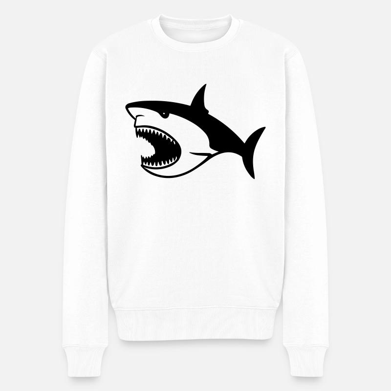 Requin - Pull Premium bio Homme - blanc