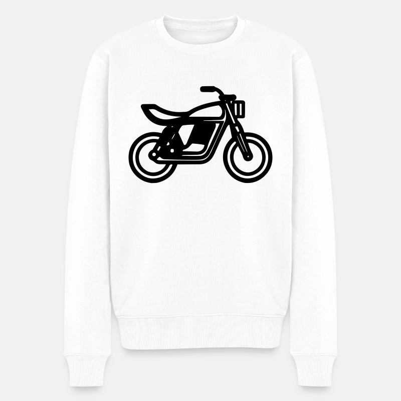 Moto - Pull Premium bio Homme - blanc