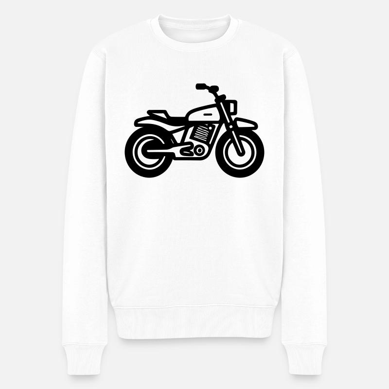 Moto - Pull Premium bio Homme - blanc