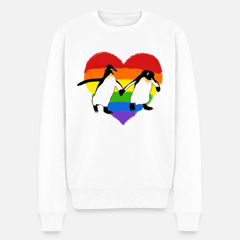 Pingouins gays - Pull Premium bio Homme - blanc