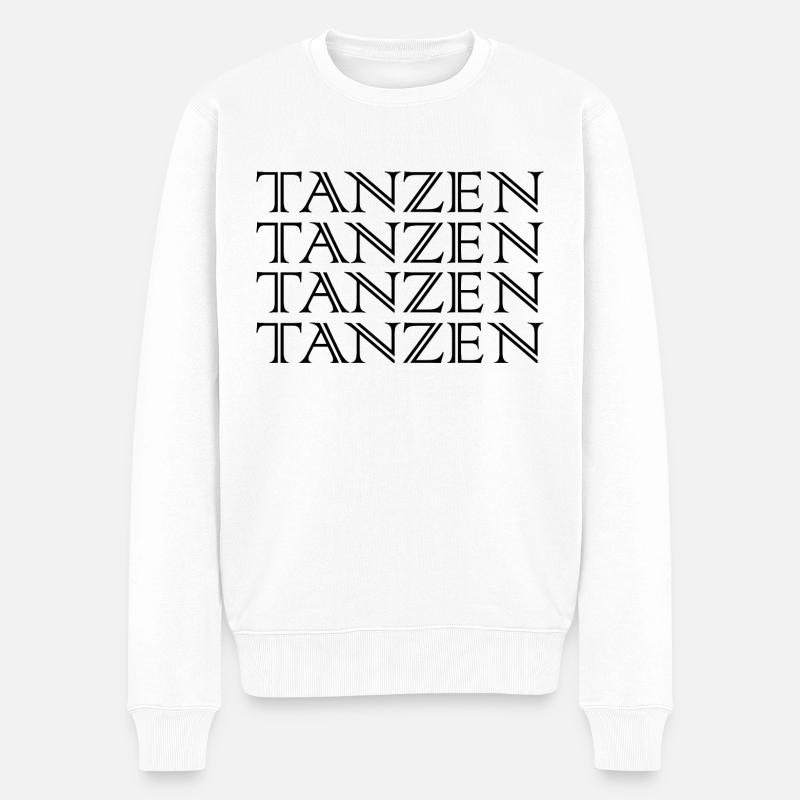 Dancing Dance Music - Männer Premium Bio Pullover - Weiß
