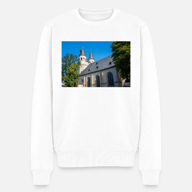 St. Jakobi Kirche, Goslar - Männer Premium Bio Pullover - Weiß