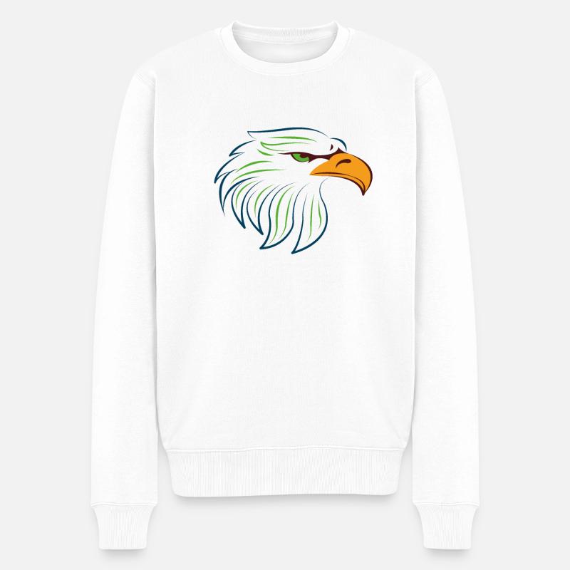 EAGLE LOGO - Pull Premium bio Homme - blanc