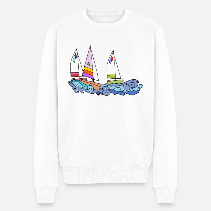 Voiliers - Pull Premium bio Homme - blanc