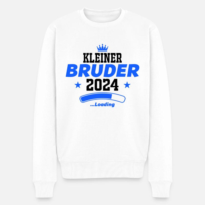 kleiner bruder 2024 - Männer Premium Bio Pullover - Weiß