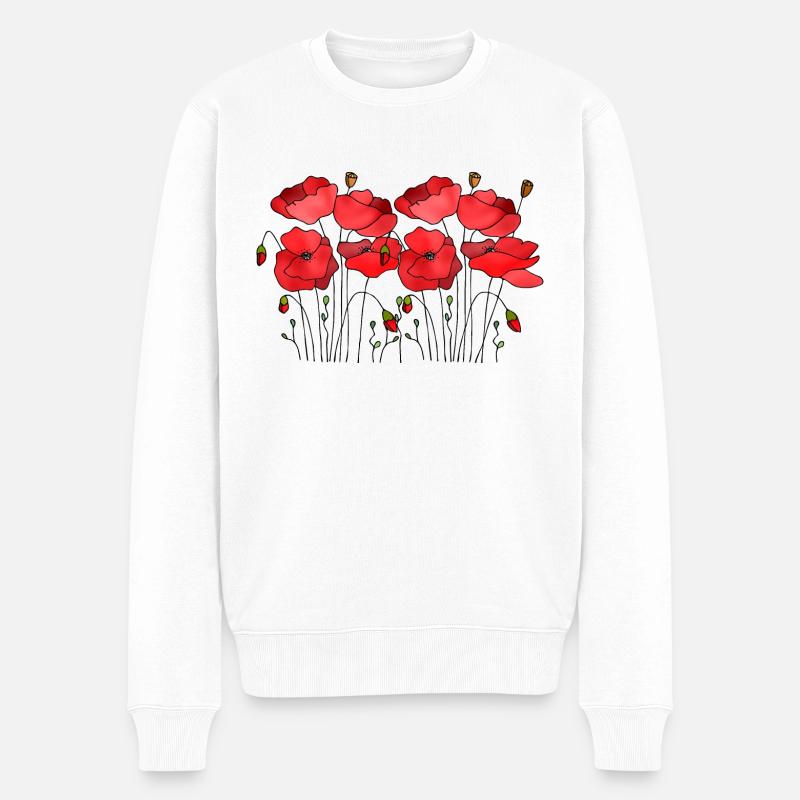 Fleur - Pull Premium bio Homme - blanc