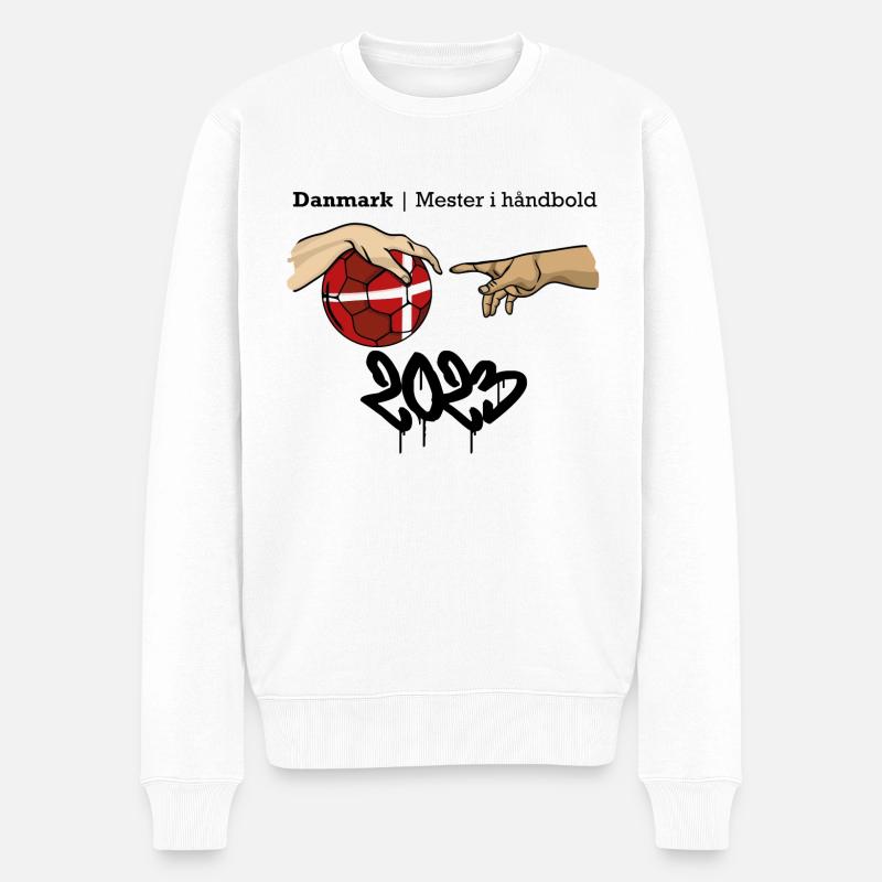 Champion de Handball // Danemark // 2023 - Pull Premium bio Homme - blanc