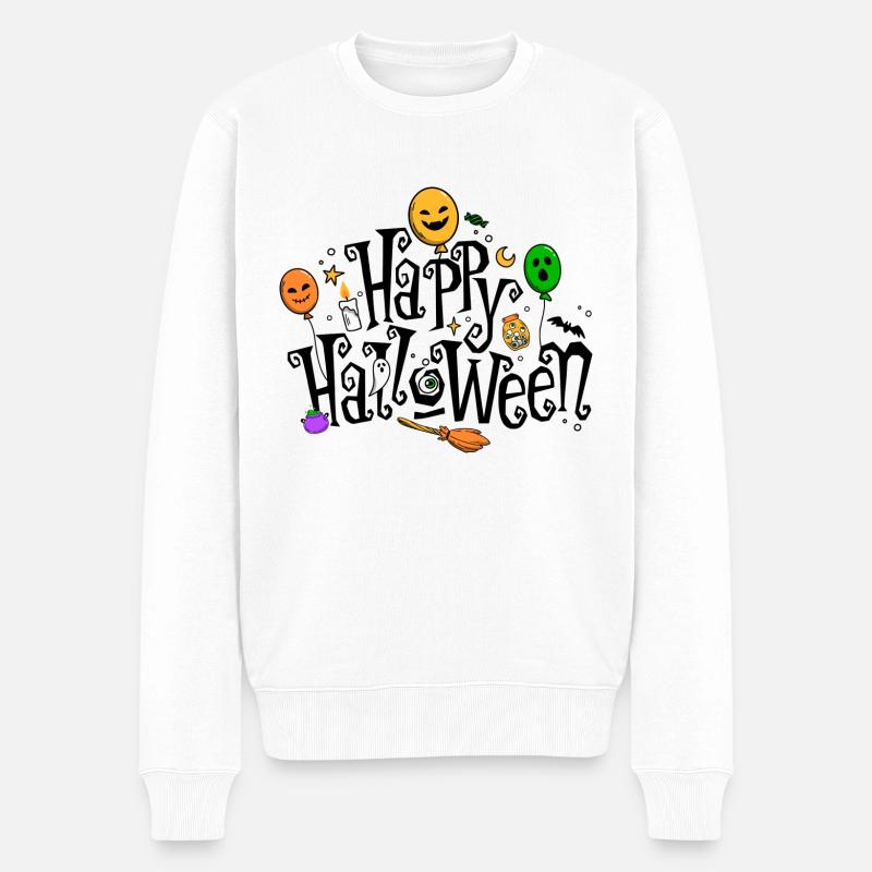 Happy Halloween - Pull Premium bio Homme - blanc