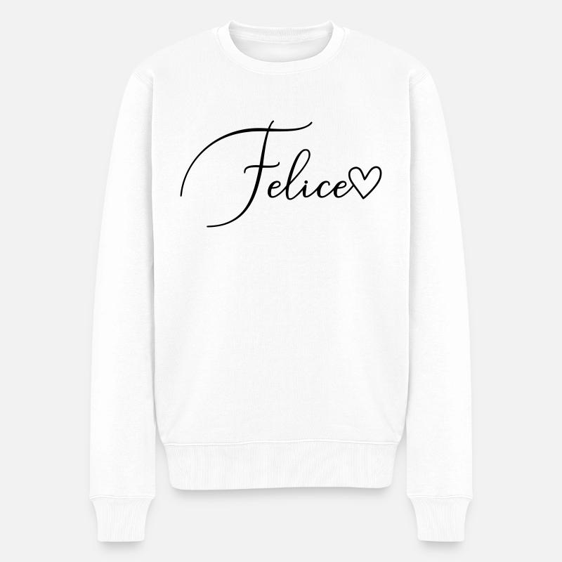 Felice Name Vorname Mädchen - Männer Premium Bio Pullover - Weiß