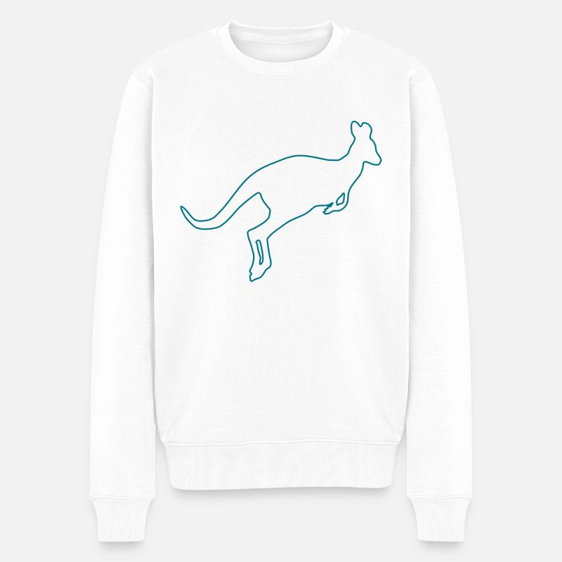 Kangourou 02 - Pull Premium bio Homme - blanc