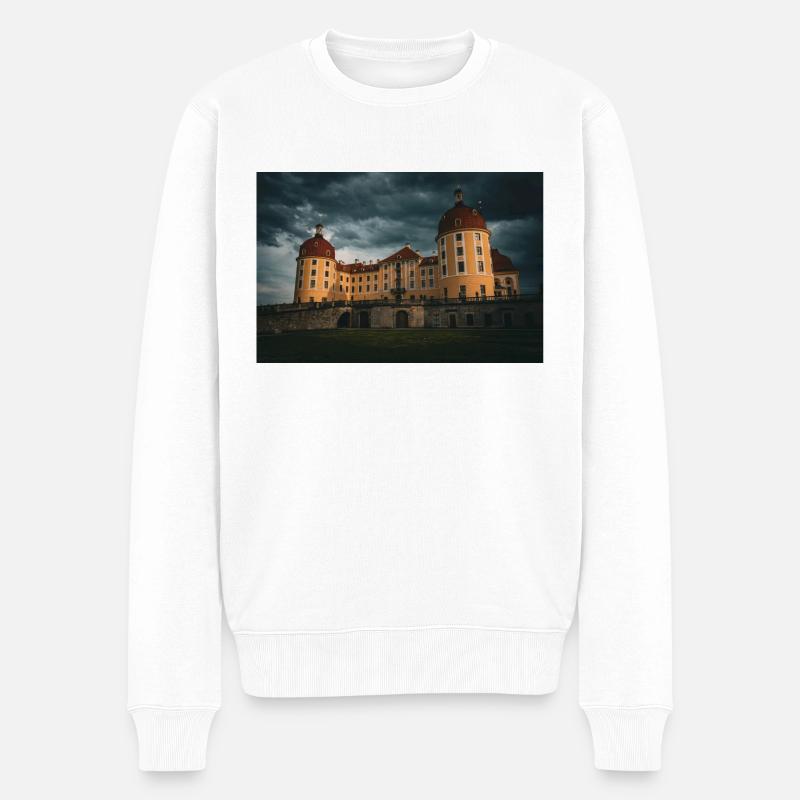 Moritzburger Schloss Dresden Sachsen - Männer Premium Bio Pullover - Weiß