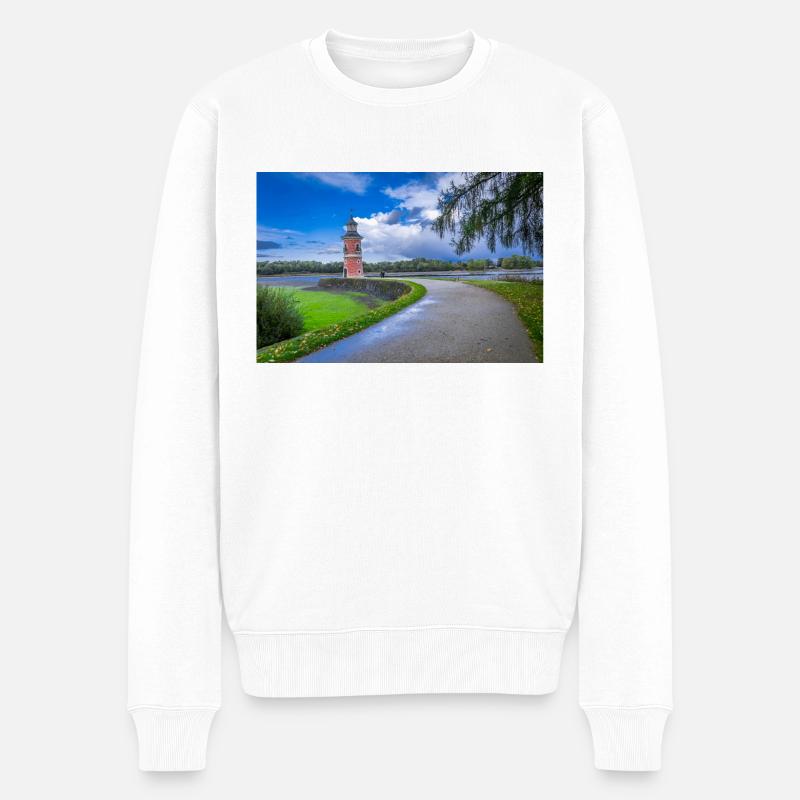 Bild aus den Moritzburger Leuchtturm - Männer Premium Bio Pullover - Weiß