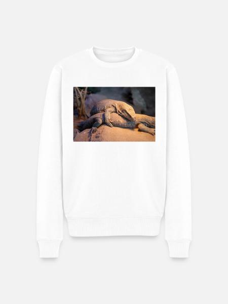 Mexican beaded lizard (Skorpion-Krustenechse) - Men's Premium Organic Jumper - white