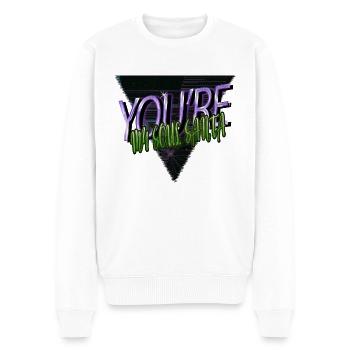 computer funny quote funny gym bodybuilding humor - Männer Premium Bio Pullover - Weiß - Vorne - Thijin (182cm)
