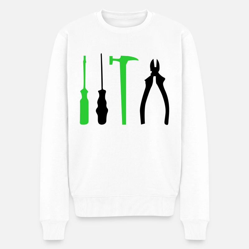 werkzeug - Männer Premium Bio Pullover - Weiß