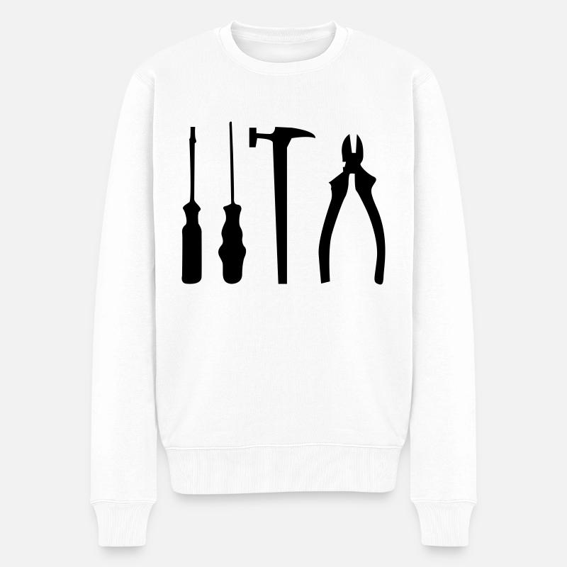 werkzeug - Männer Premium Bio Pullover - Weiß