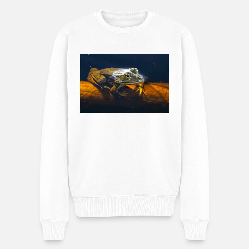 Grenouille d’eau commune - Pull Premium bio Homme - blanc