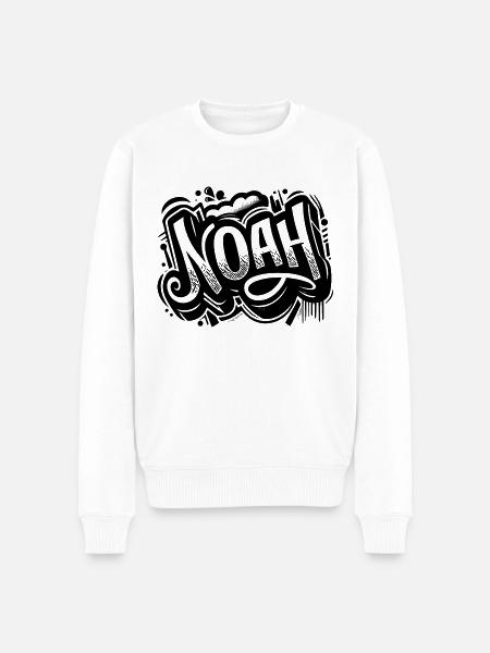 Noah Nazwisko Imię Graffiti - Ekologiczna męska bluza Premium - biały