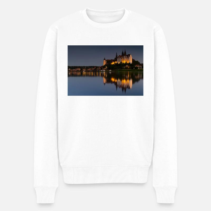Albrechtsburg Meissen - Männer Premium Bio Pullover - Weiß