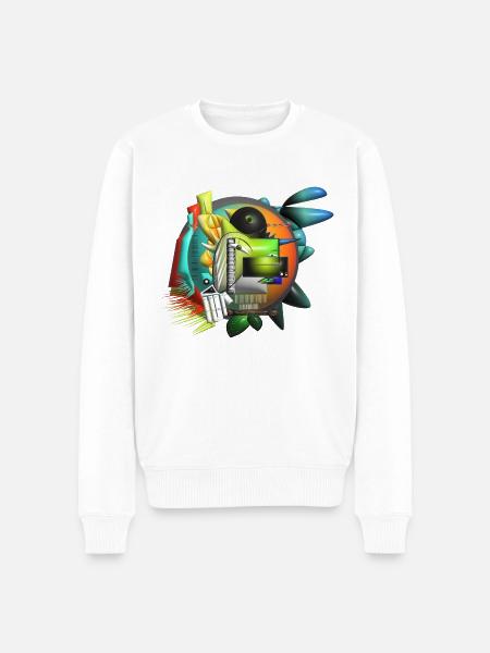 Abstract Art Cubism - Men's Premium Organic Jumper - white