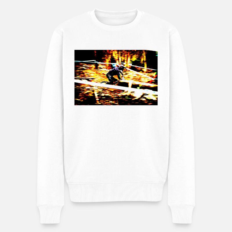 vtt mtb descente - Pull Premium bio Homme - blanc