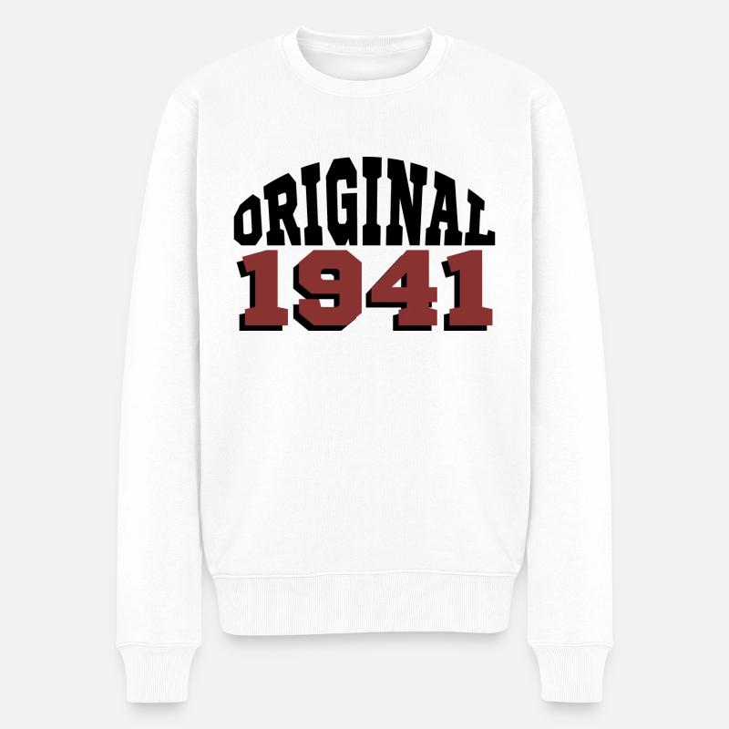 Original 1941 - Männer Premium Bio Pullover - Weiß