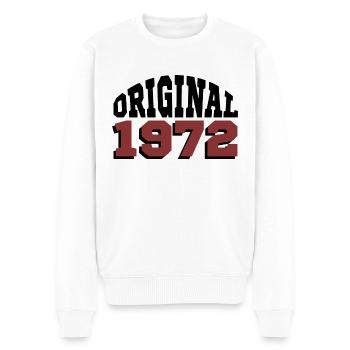 Original 1972 - Männer Premium Bio Pullover - Weiß - Vorne - Thijin (182cm)
