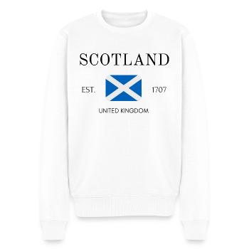 Scotland - Edinburgh - United Kingdom - Glasgow - Men's Premium Organic Jumper - white - Front - Thijin (182cm)