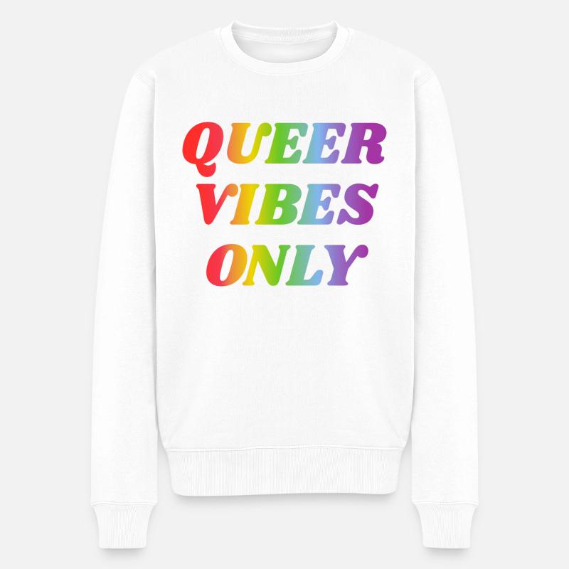 Nur queere Vibes - Männer Premium Bio Pullover - Weiß