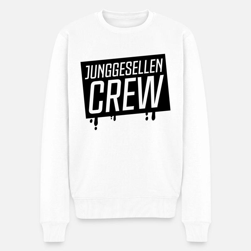 junggesellen crew - Männer Premium Bio Pullover - Weiß