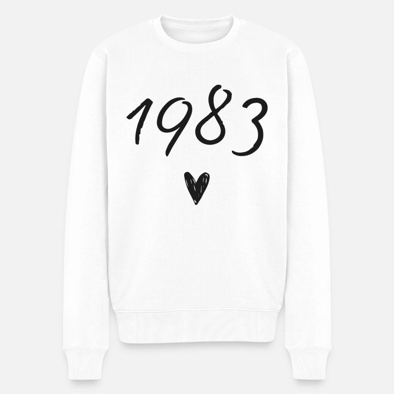 1983 coeur anniversaire - Pull Premium bio Homme - blanc