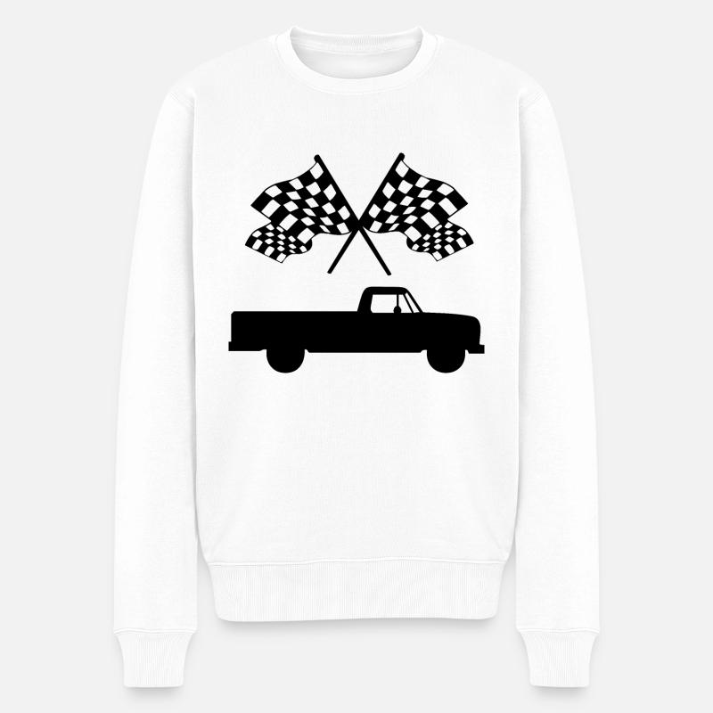 Auto - Männer Premium Bio Pullover - Weiß
