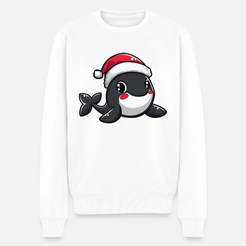 Noël baleine - Pull Premium bio Homme - blanc