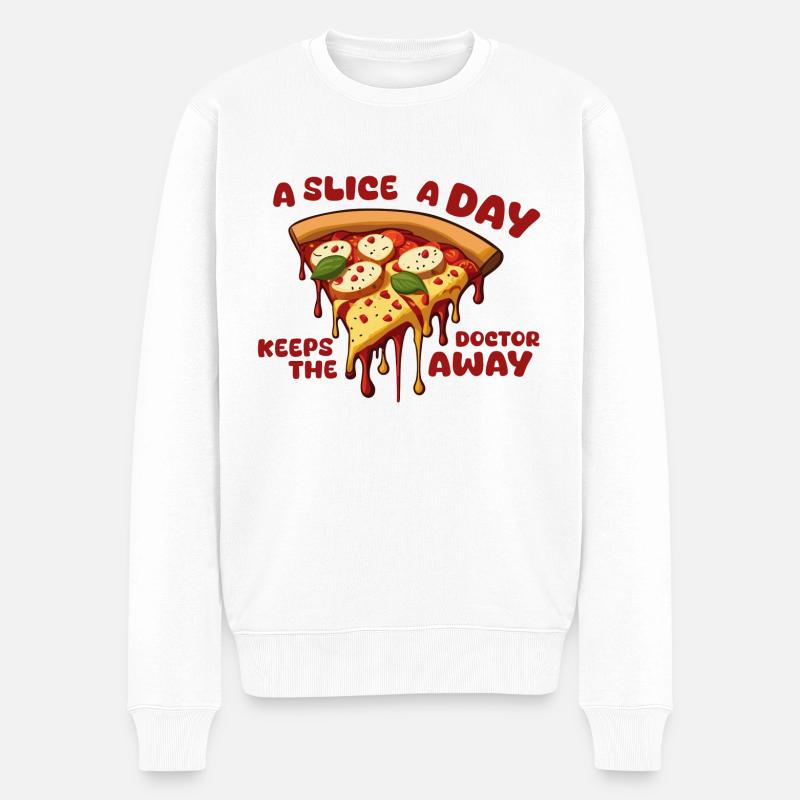 Pizza Pizza Pizza ! - Pull Premium bio Homme - blanc