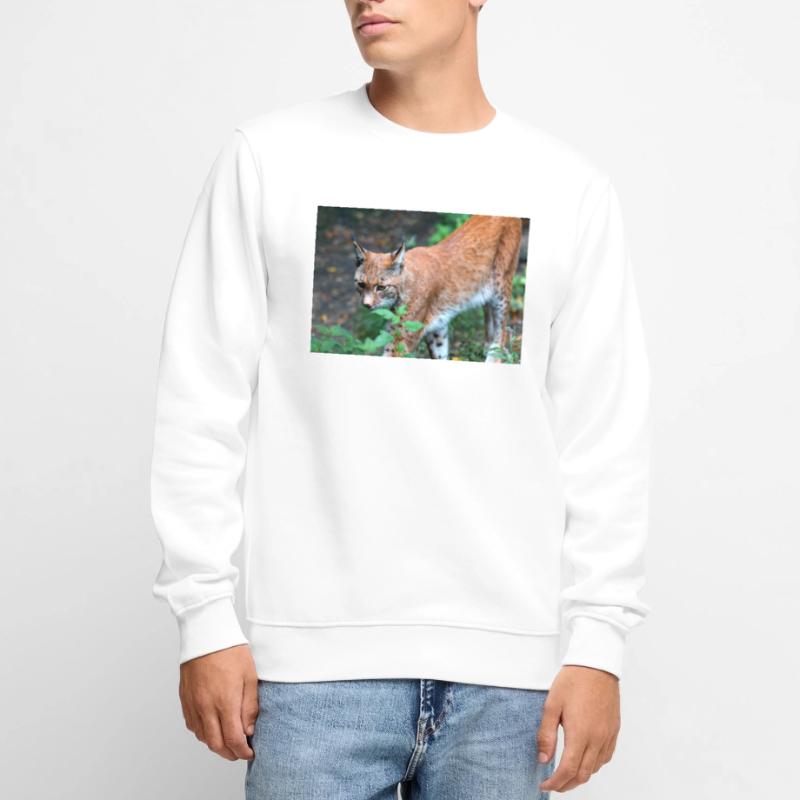 Eurasischer Luchs oder Nördlicher Luchs Männer Premium Bio Pullover