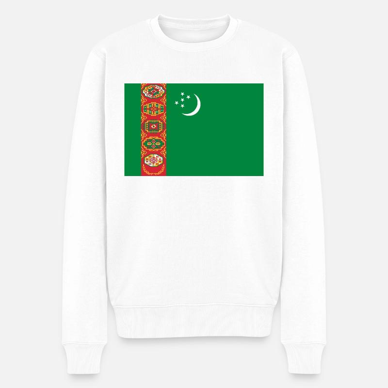 Turkménistan - Pull Premium bio Homme - blanc